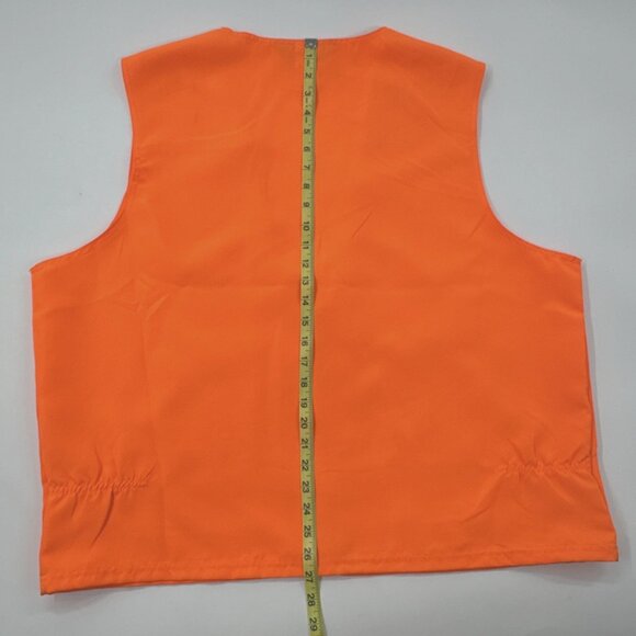 Walls Blaze Orange Hunting Vest Mens XL Full Zip Pockets Safety Lightweight - Picture 8 of 9